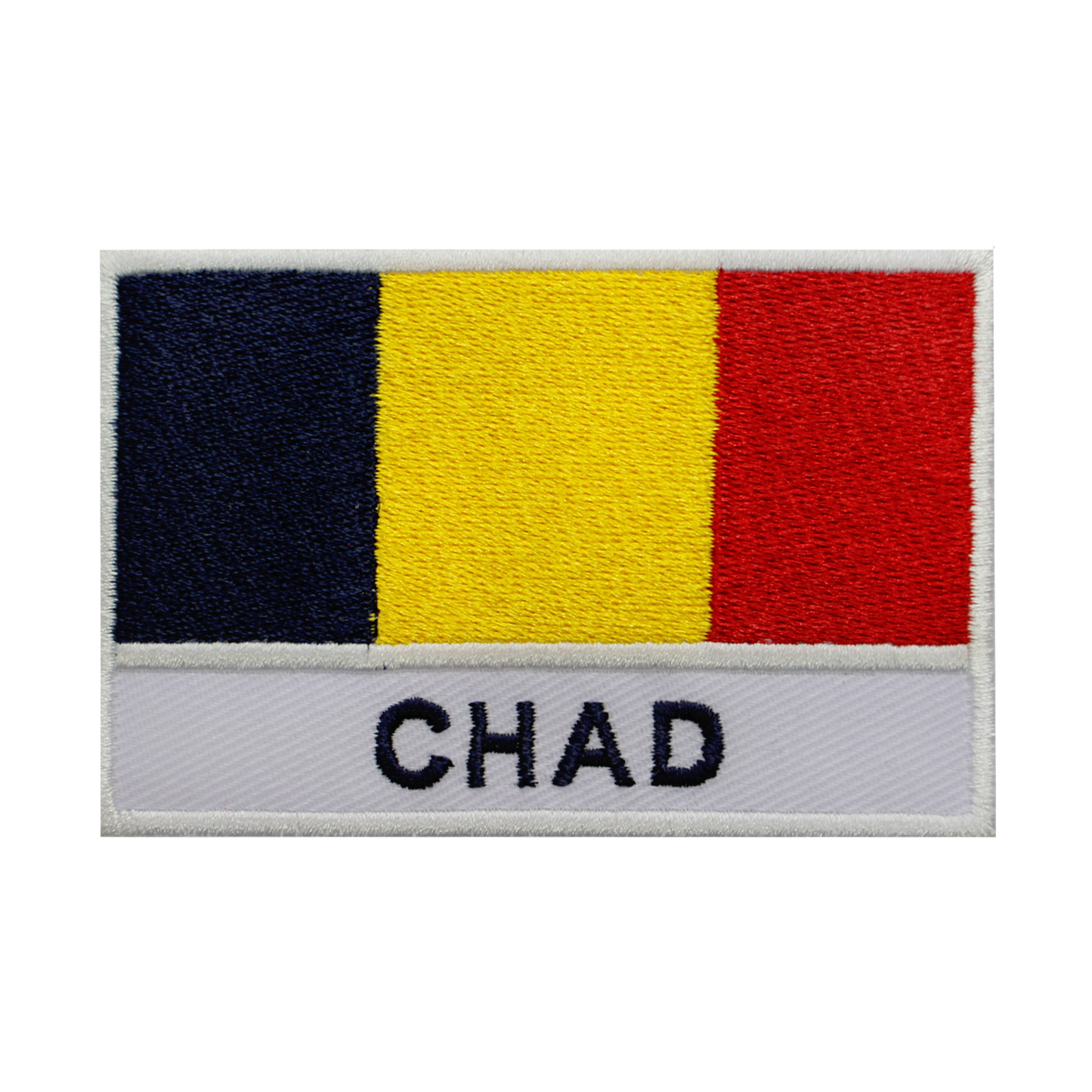 Parche de bandera de CHAD para planchar, parche para coser, parche bordado, parche de bandera del condado nacional