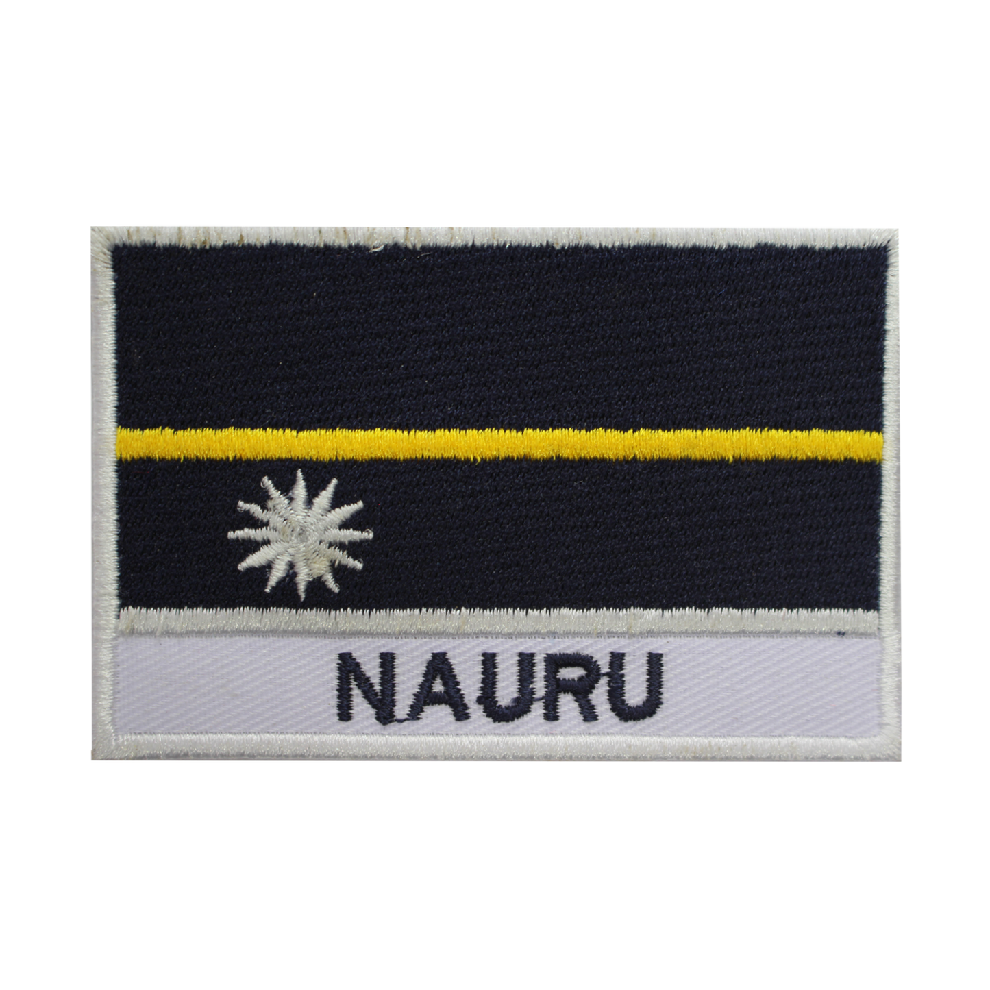 Parche de bandera de NAURU para planchar, coser en parche bordado, parche de bandera del condado nacional