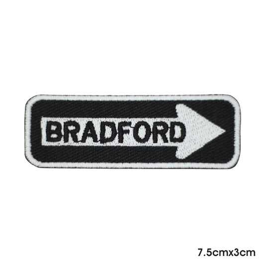 Parche BRADFORD para planchar y coser, insignia para ropa.