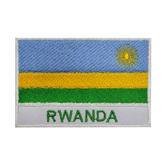 RWANDA Flag Patch Iron On Patch Sew On Patch Embroidered Patch National County Flag Patch