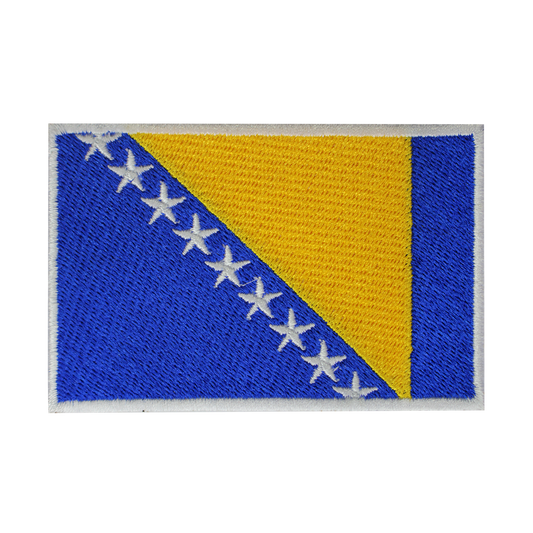 Parche de bandera de BOSNIA y HERZEGOVINA Parche para planchar Parche para coser Parche bordado Parche de bandera del condado nacional