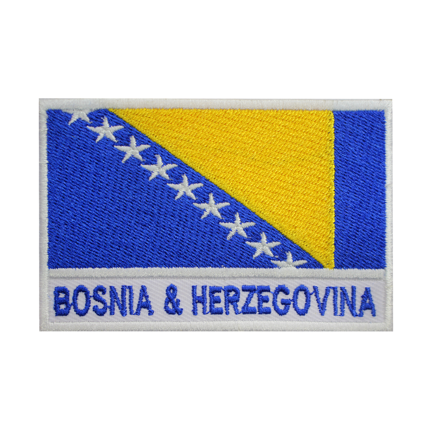 Parche de bandera de BOSNIA y HERZEGOVINA Parche para planchar Parche para coser Parche bordado Parche de bandera del condado nacional