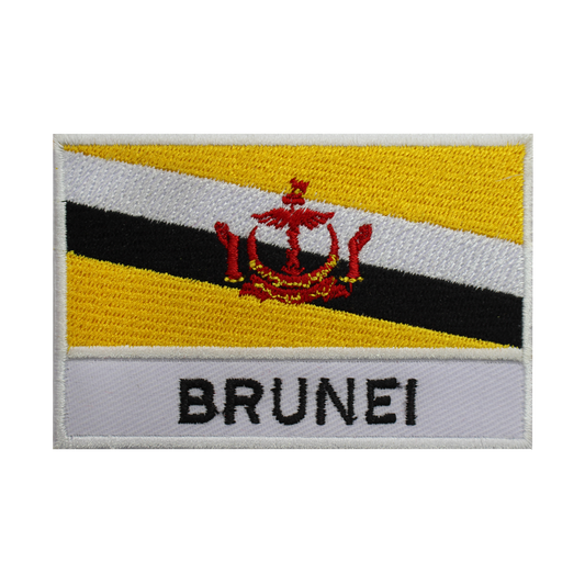 Parche de bandera de BRUNEI para planchar, coser en parche bordado, parche de bandera del condado nacional