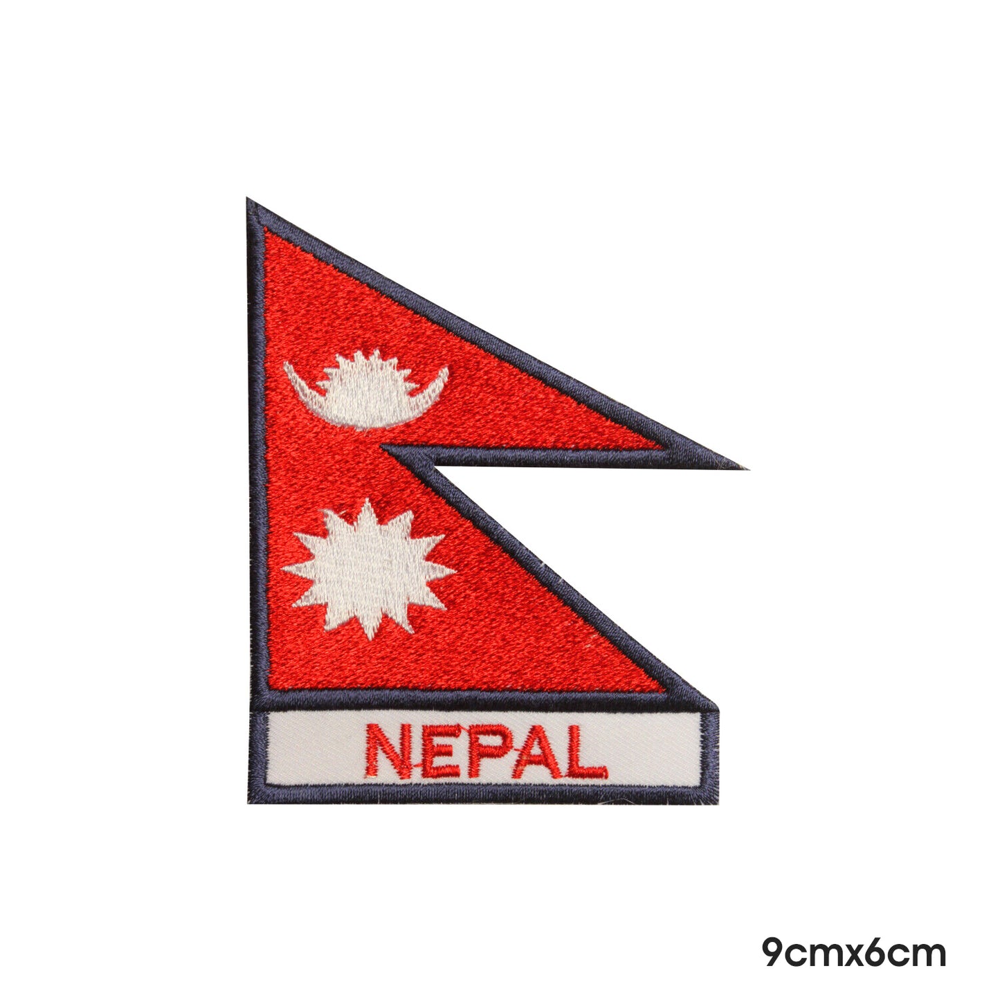 Bandera nacional de Nepal con nombre