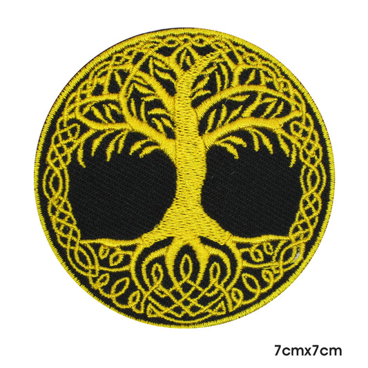 Diseño de árbol de la vida 1 parche para planchar y coser, insignia para ropa.