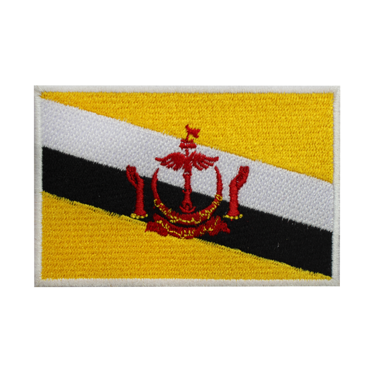 Parche de bandera de BRUNEI para planchar, coser en parche bordado, parche de bandera del condado nacional