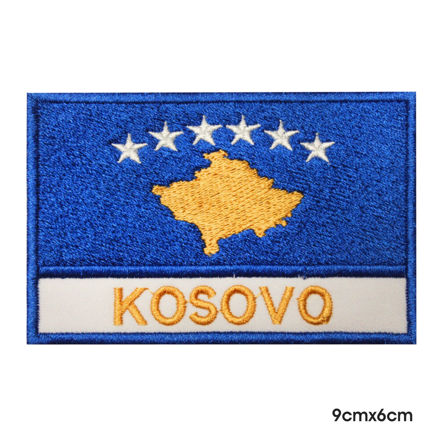 Bandera nacional de Kosovo con nombre