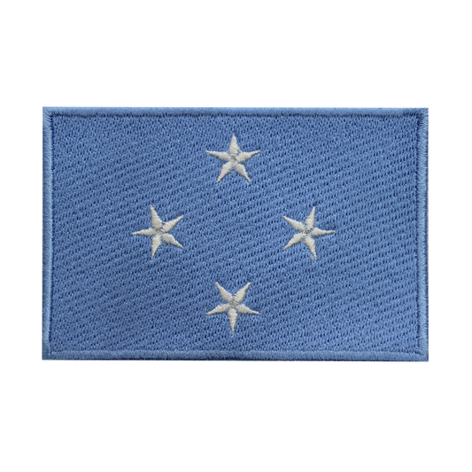 Parche de bandera de Micronesia para planchar, parche para coser, parche bordado, parche de bandera del condado nacional