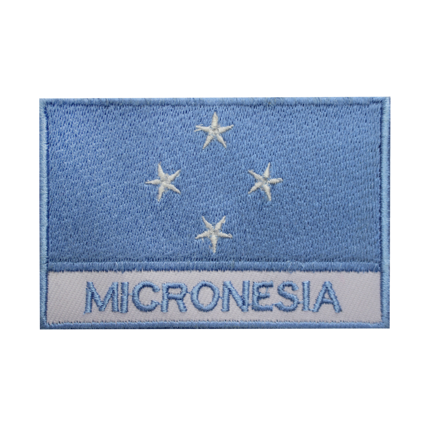 Parche de bandera de Micronesia para planchar, parche para coser, parche bordado, parche de bandera del condado nacional