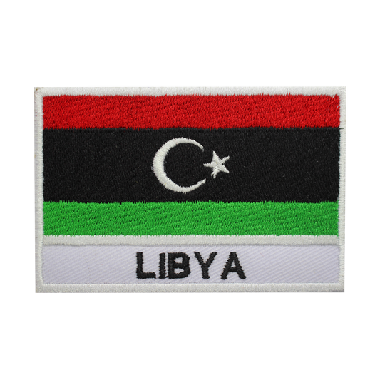 Parche de bandera de LIBIA para planchar, parche para coser, parche bordado, parche de bandera del condado nacional