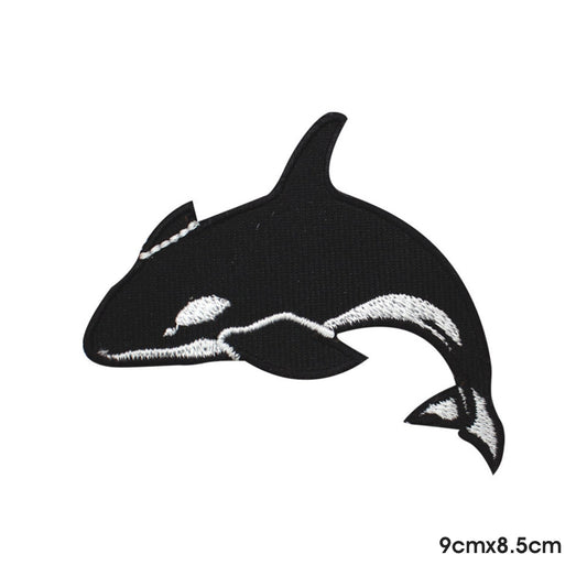 Disney Whale Fish Black Patch Iron on Sew on Patch Badge For Clothes.