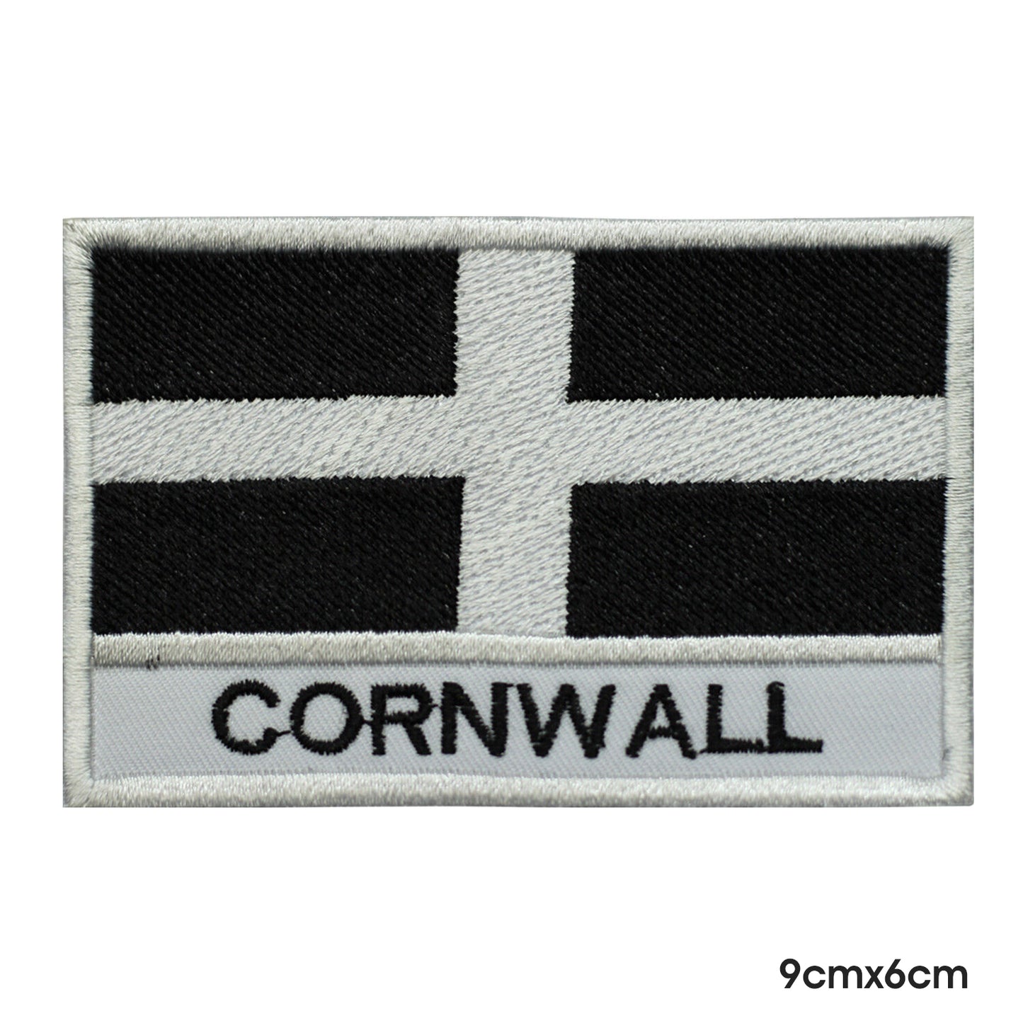 Drapeau du comté de CORNWALL avec nom, patch thermocollant à coudre sur badge pour vêtements.