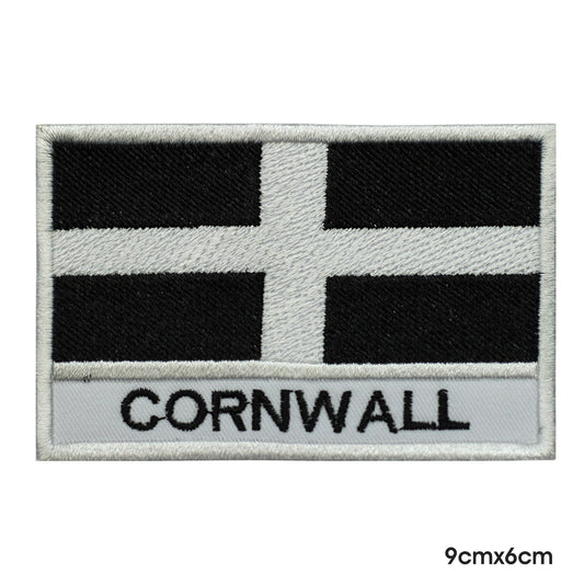 Bandera del condado de CORNWALL con parche con nombre, parche para planchar y coser, insignia para ropa.