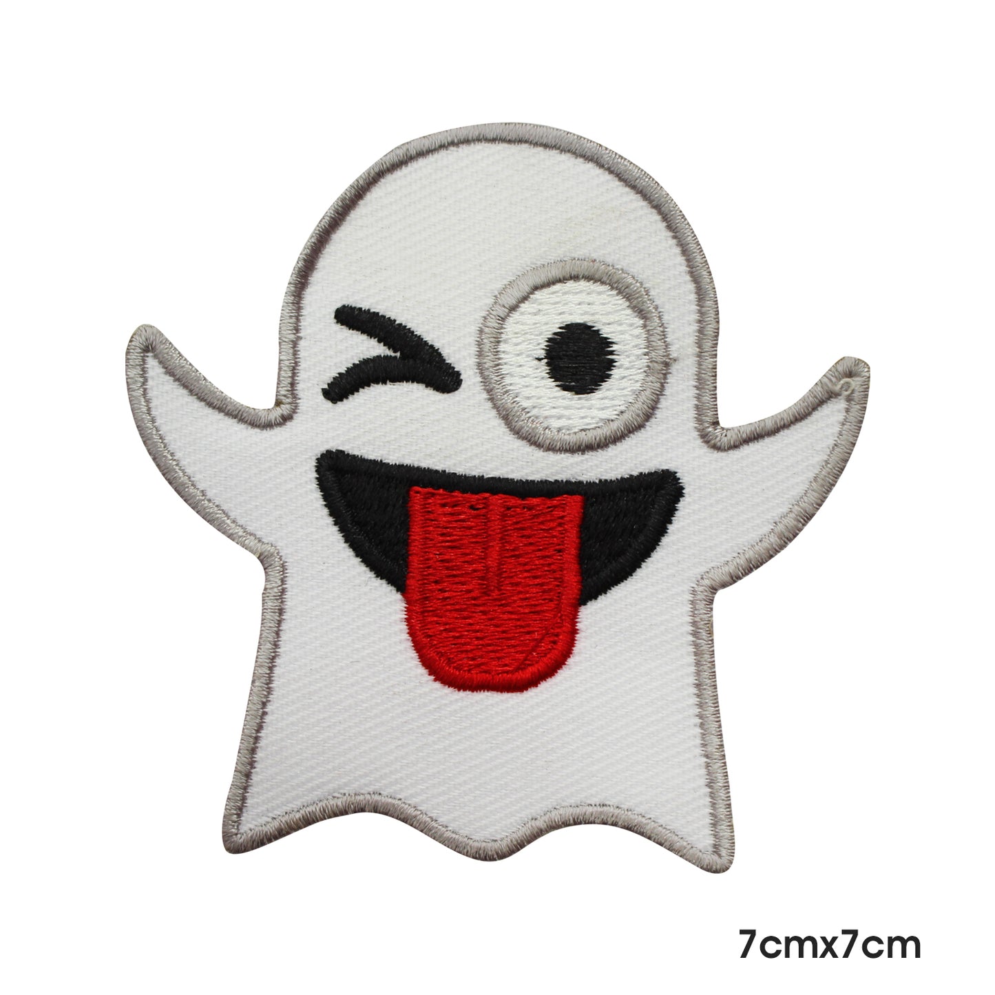 Ghost Emoji Patch Iron on Sew on Patch Badge For Clothes.