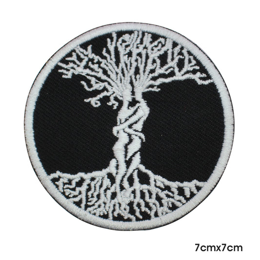 Parche con diseño de árbol de la vida, 2 parches para planchar y coser, insignia para ropa.