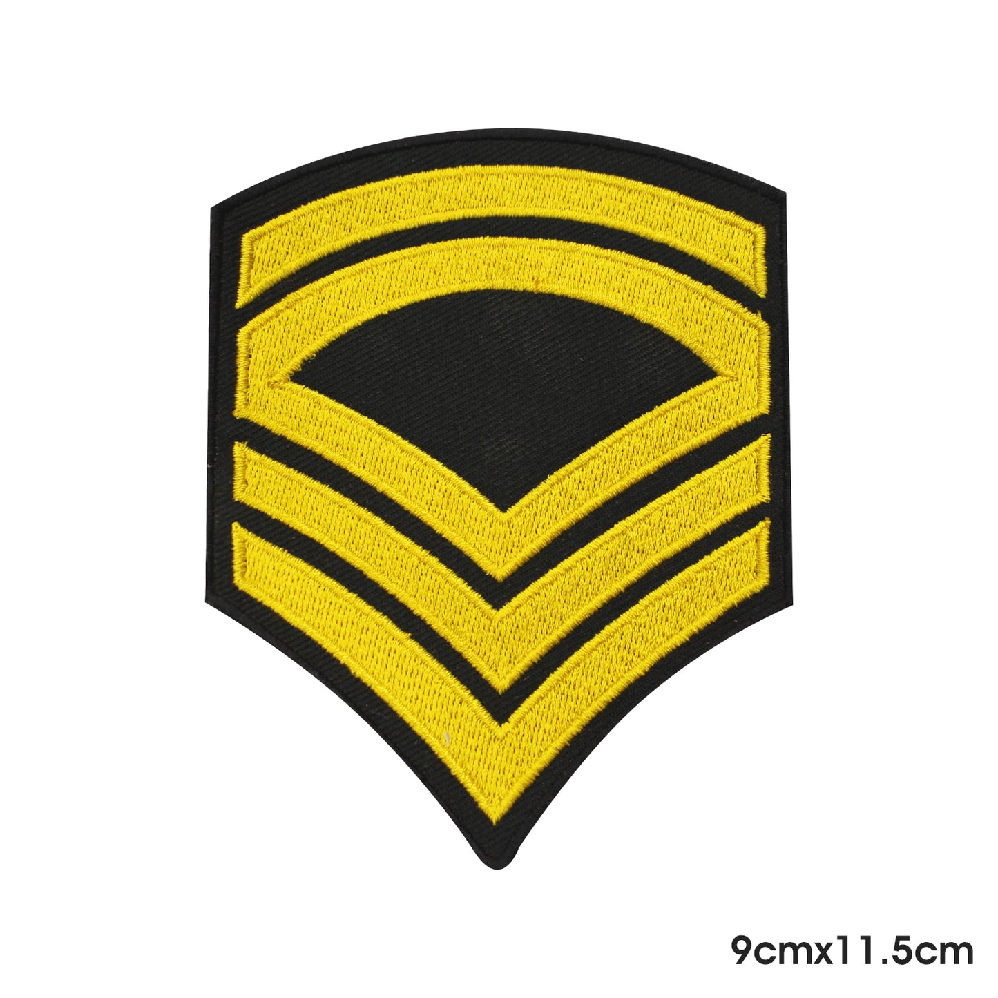 Patch doré de l'armée à repasser à coudre sur un badge pour vêtements.