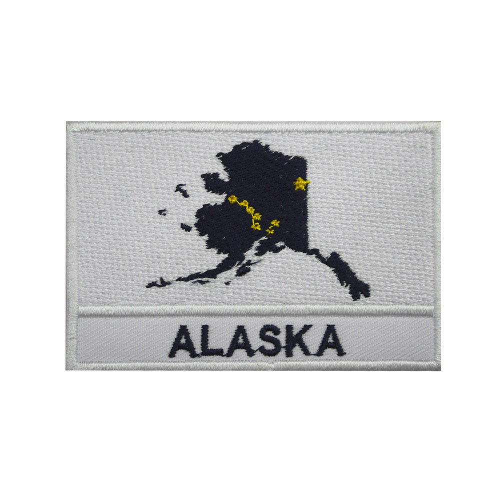 ALASKA Island Map Flag Patch Iron On Patch Embroidered Patch Sew On Patch