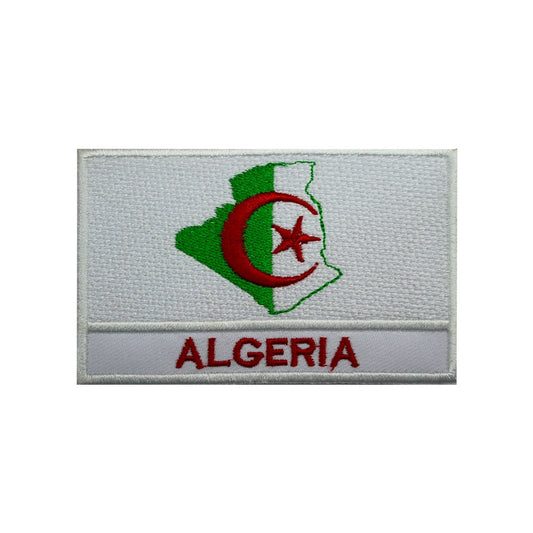 ALGERIA Island Map Flag Patch Iron On Patch Embroidered Patch Sew On Patch