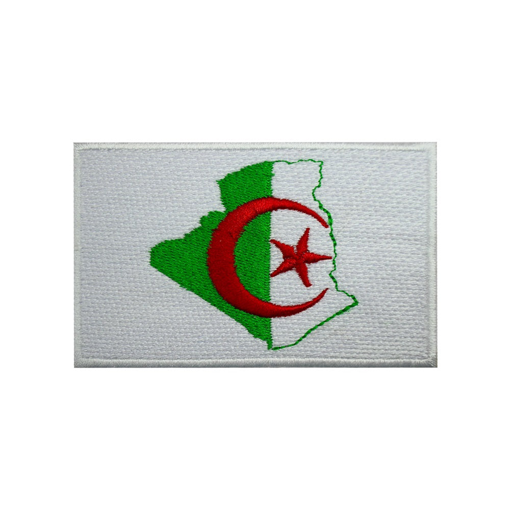 ALGERIA Island Map Flag Patch Iron On Patch Embroidered Patch Sew On Patch