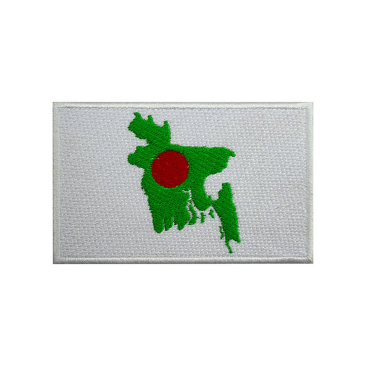 Parche de la bandera del mapa de la isla de BANGLADESH para planchar, parche bordado, parche para coser