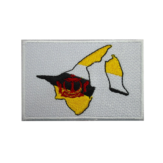 BRUNEI Island Carte Drapeau Patch Fer Sur Patch Brodé Patch Coudre Sur Patch