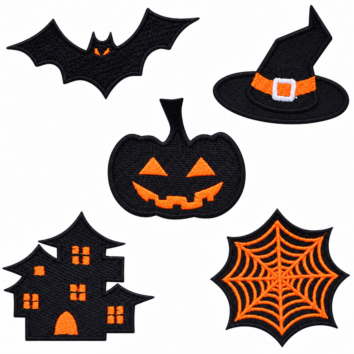 Halloween Patch Pack – 5 Spooky Embroidered Patches
