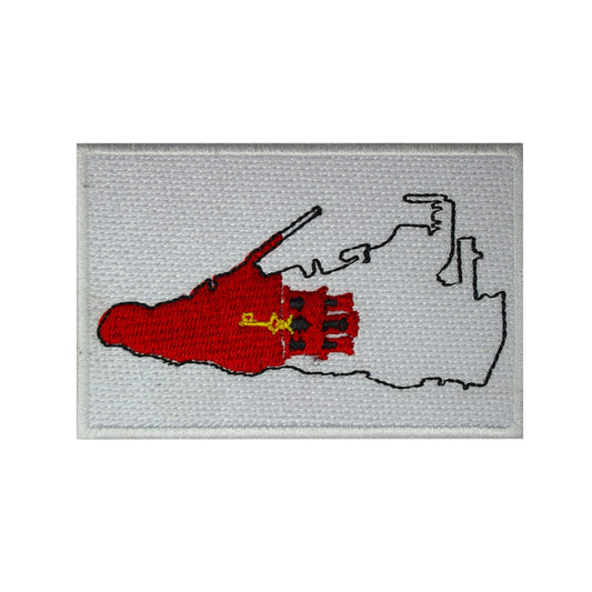 GIBRATAR Island Map Flag Patch Fer Sur Patch Brodé Patch Coudre Sur Patch