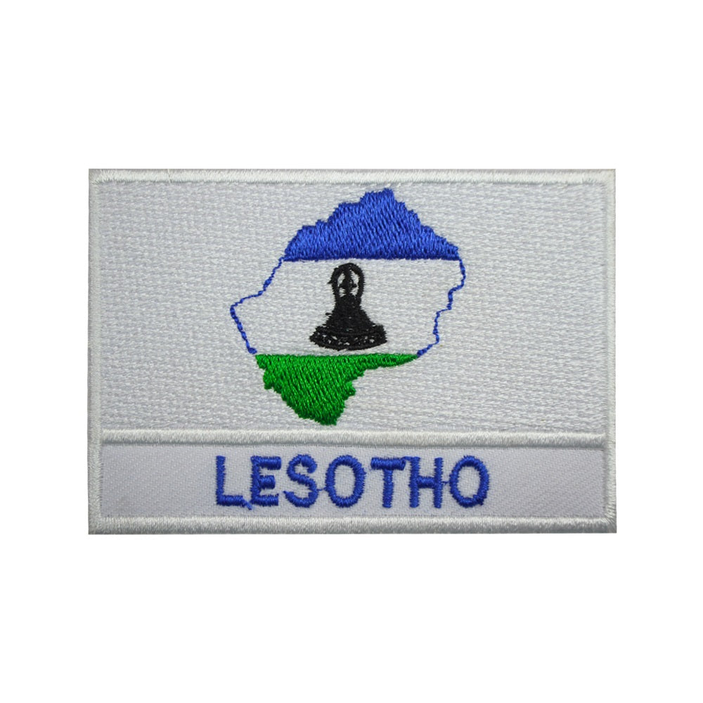 LESOTHO Island Map Flag Patch Iron On Patch Embroidered Patch Sew On Patch