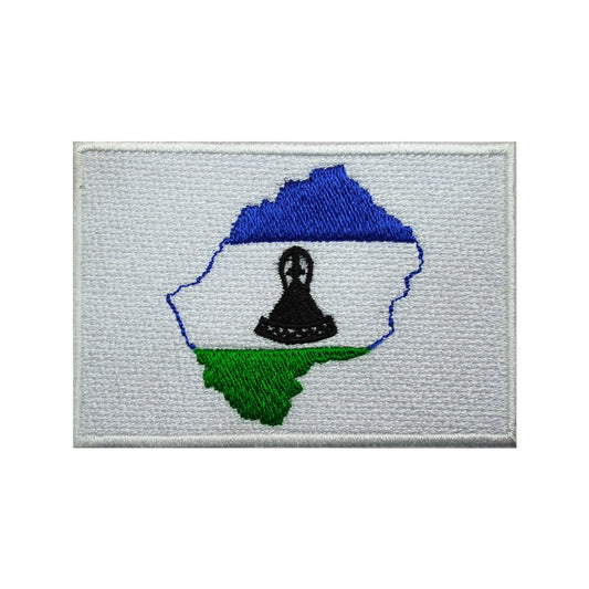 LESOTHO Island Map Flag Patch Iron On Patch Embroidered Patch Sew On Patch