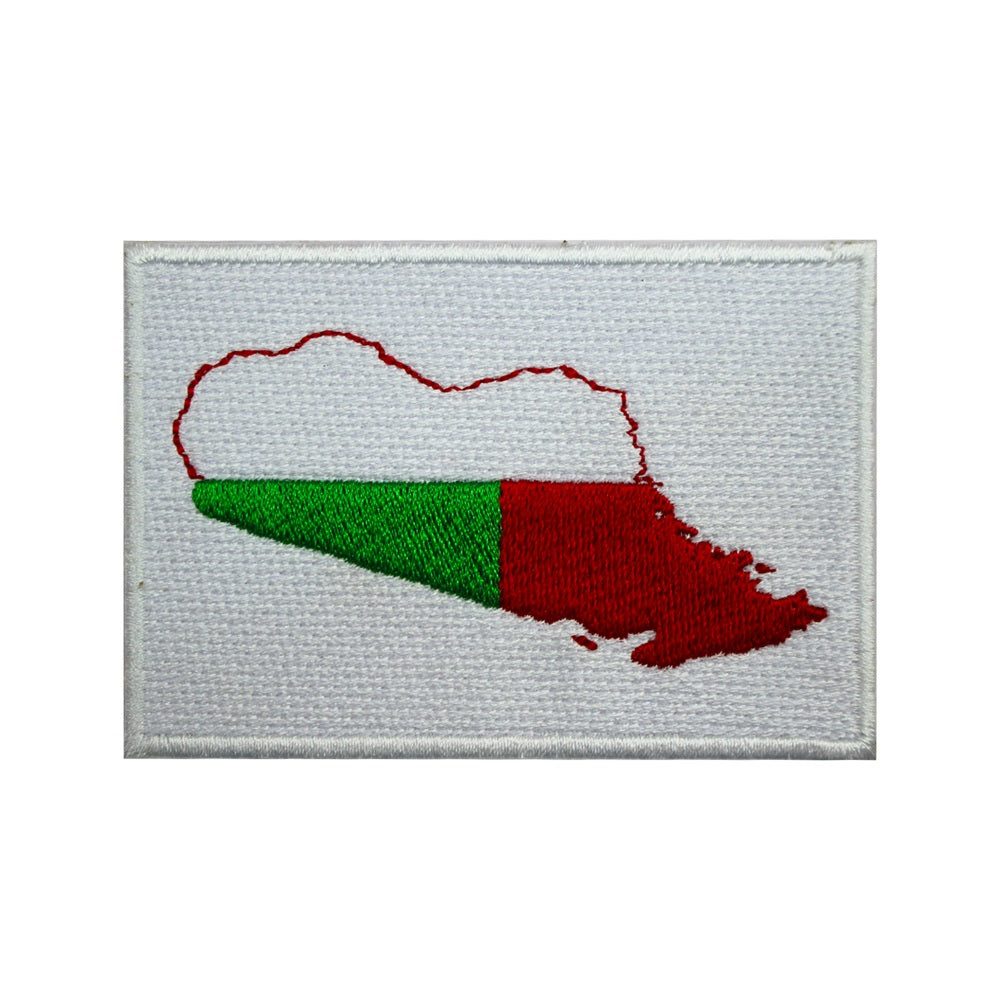 MADAGASCAR Isla Mapa Bandera Parche Hierro En Parche Bordado Parche Coser En Parche