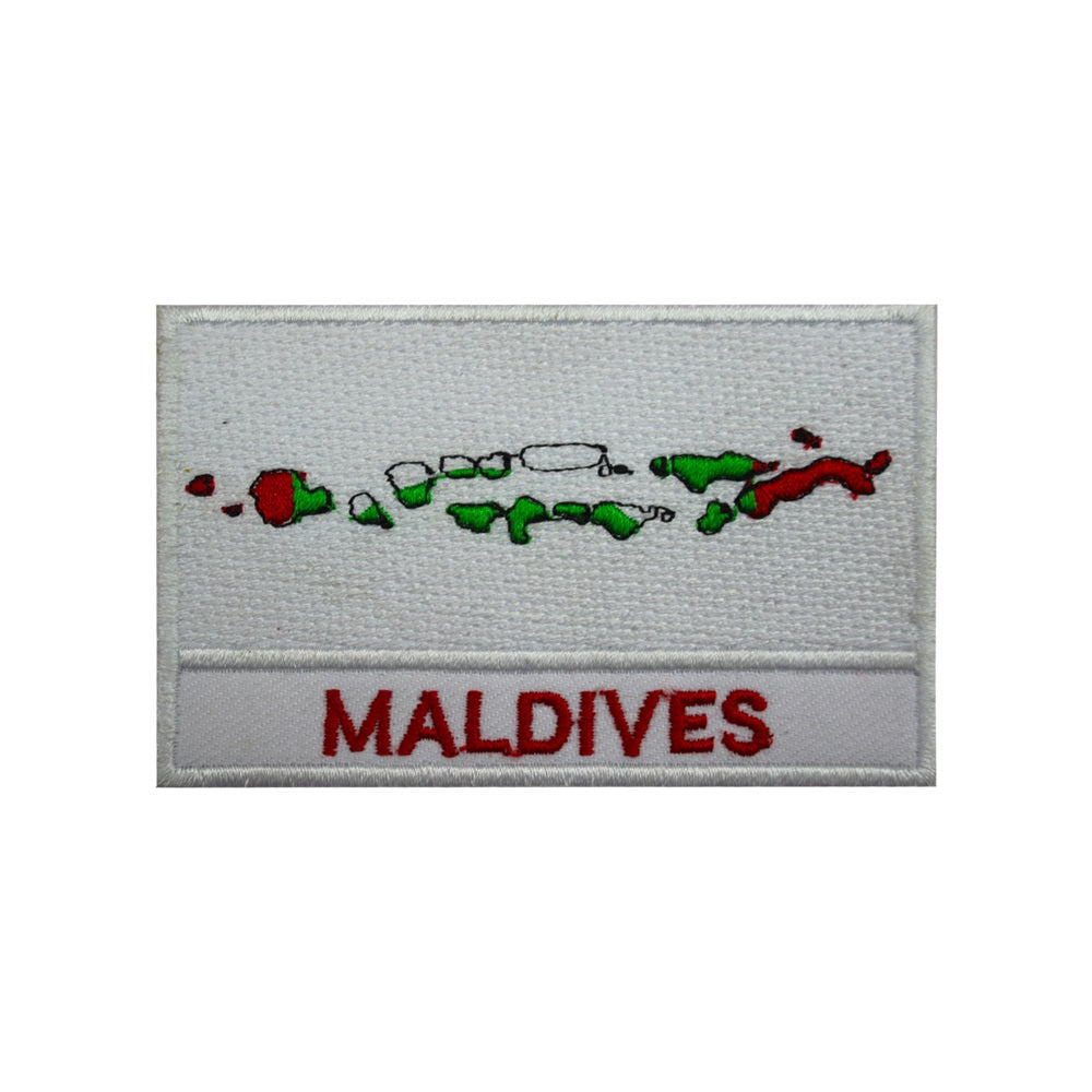 MALDIVES Island Map Flag Patch Iron On Patch Embroidered Patch Sew On Patch