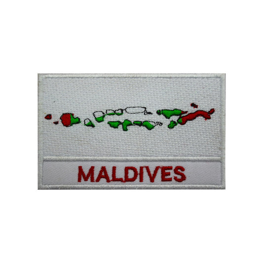 MALDIVES Island Map Flag Patch Iron On Patch Embroidered Patch Sew On Patch