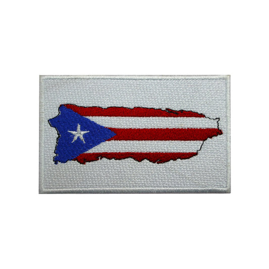 PUERTO RICO Island Map Flag Patch Iron On Patch Embroidered Patch Sew On Patch