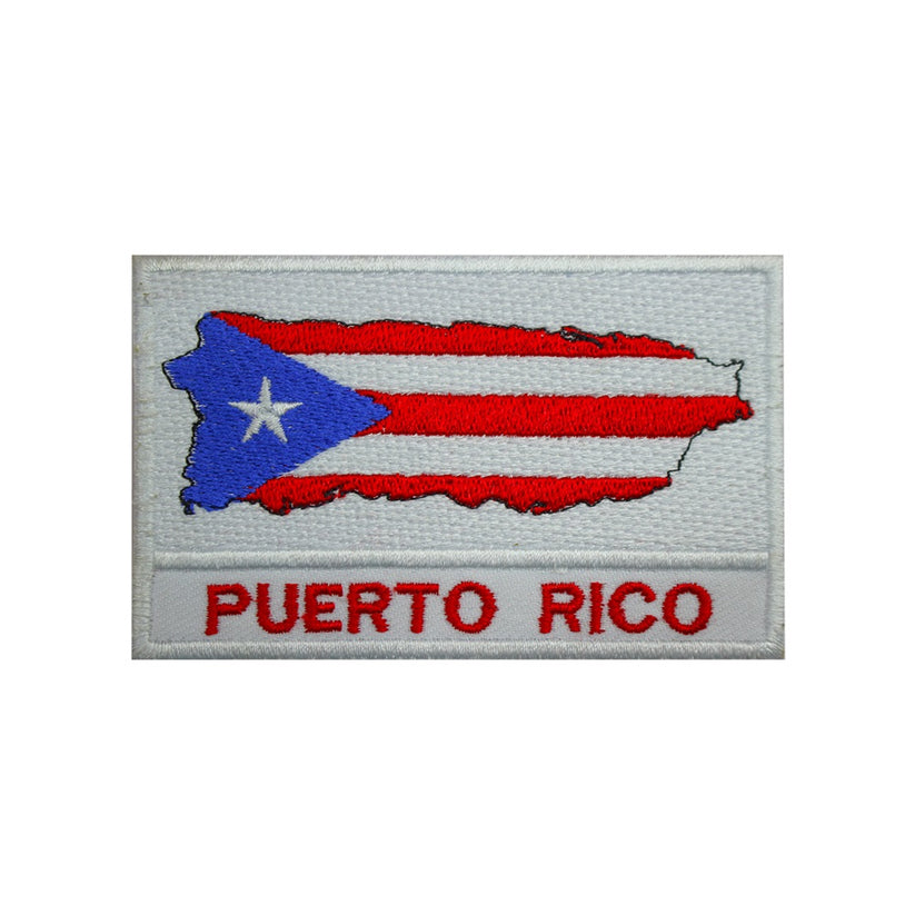 PUERTO RICO Island Map Flag Patch Iron On Patch Embroidered Patch Sew ...