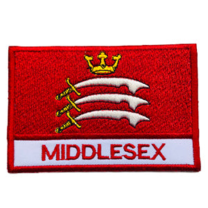 Drapeau du comté de Middlesex avec nom, patch thermocollant à coudre sur badge pour vêtements.