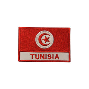 Drapeau national de la Tunisie avec nom