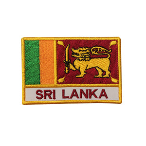 Drapeau national du Sri Lanka avec nom