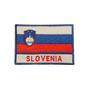 Drapeau national de Slovénie avec nom