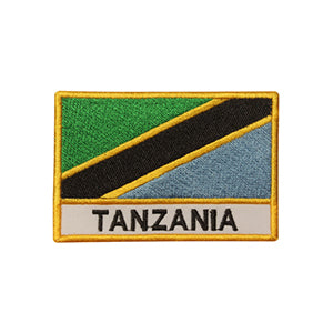 Bandera nacional de Tanzania con nombre