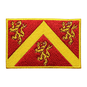 Parche con la bandera del condado de ANGLESEY, parche para planchar y coser, insignia para ropa.