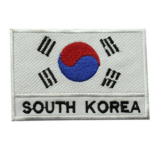 Bandera nacional de Corea del Sur con nombre