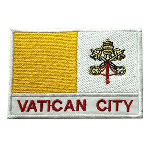 Drapeau national de la Cité du Vatican avec nom