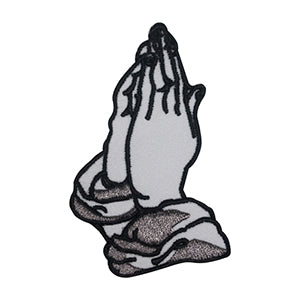 Praying Hands Patch Iron on Sew on Patch Badge For Clothes.