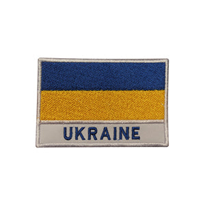 Drapeau national de l'Ukraine avec nom