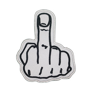 Middle finger Bikers Patch Iron on Sew on Patch Badge For Clothes.