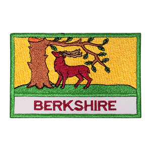 Bandera del condado de BERKSHIRE con parche con nombre, parche para planchar y coser, insignia para ropa.