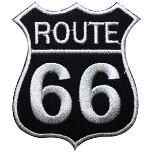 Route 66 Motor Cycle Tour Logo Patch thermocollant à coudre sur un badge pour vêtements.