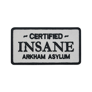 Fer à repasser certifié Insane Patch sur coudre sur un badge patch pour les vêtements.