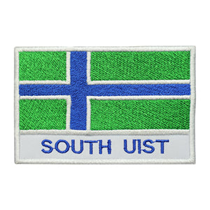 SOUTH UIST County Flag With Name Patch Iron on Sew on Patch Badge For Clothes.