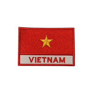 Drapeau national du Vietnam avec nom